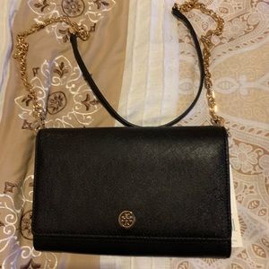Tory Burch Black Robinson Wallet crossbody